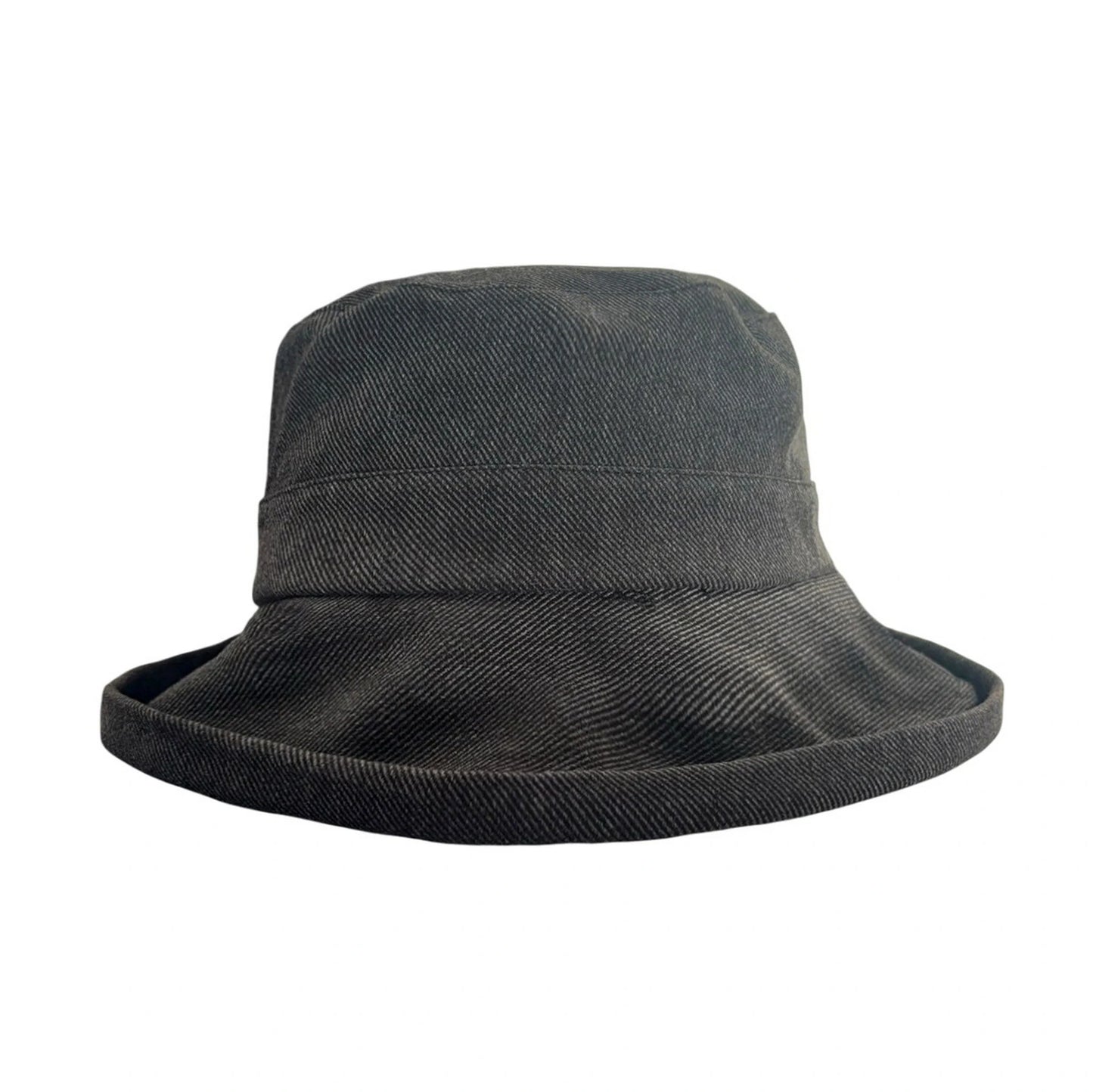 Cotton Hat | Soft Wide Brim Bucket Design – Charcoal Grey