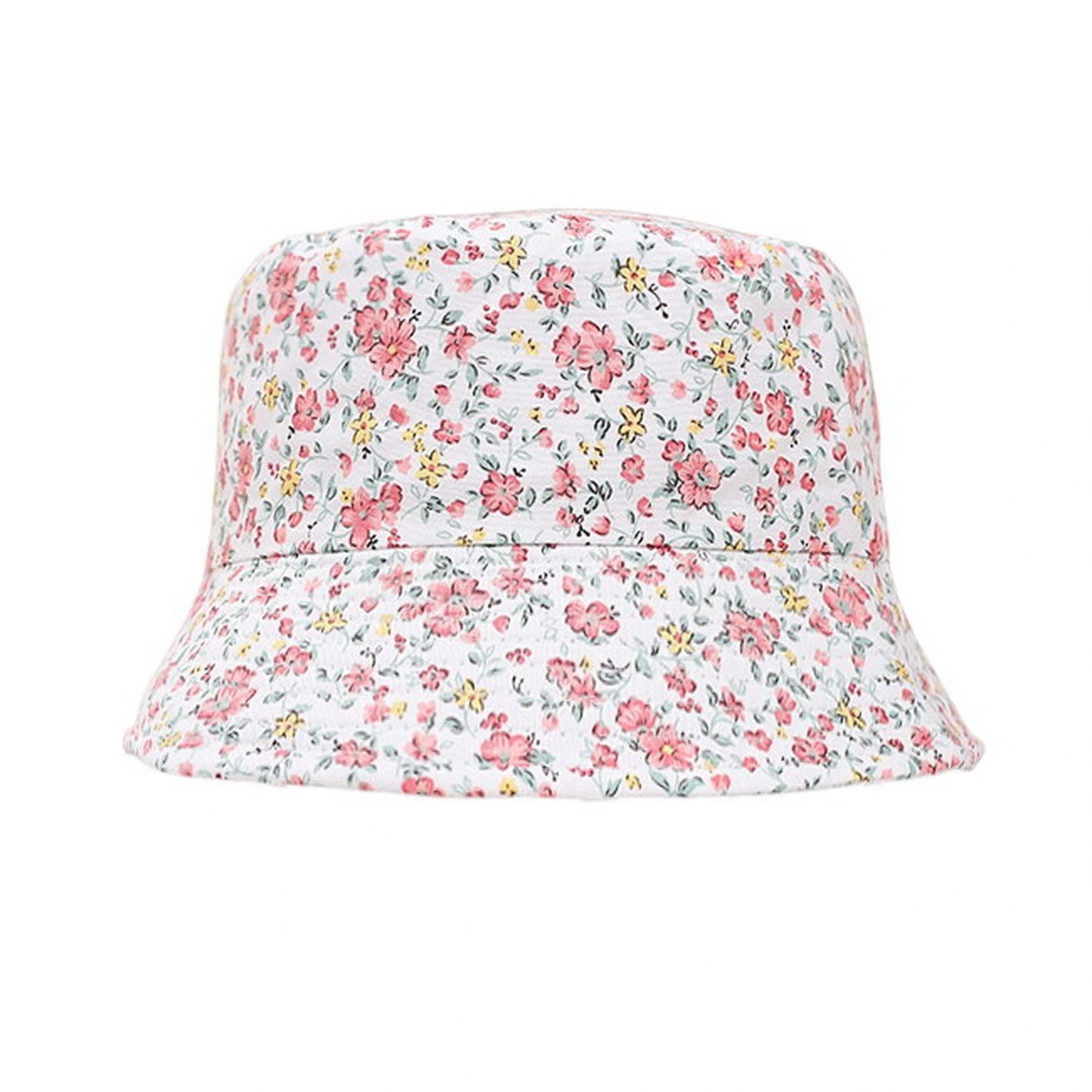 Patterned Bucket Hat | Kids All-Over Floral Print – Pink
