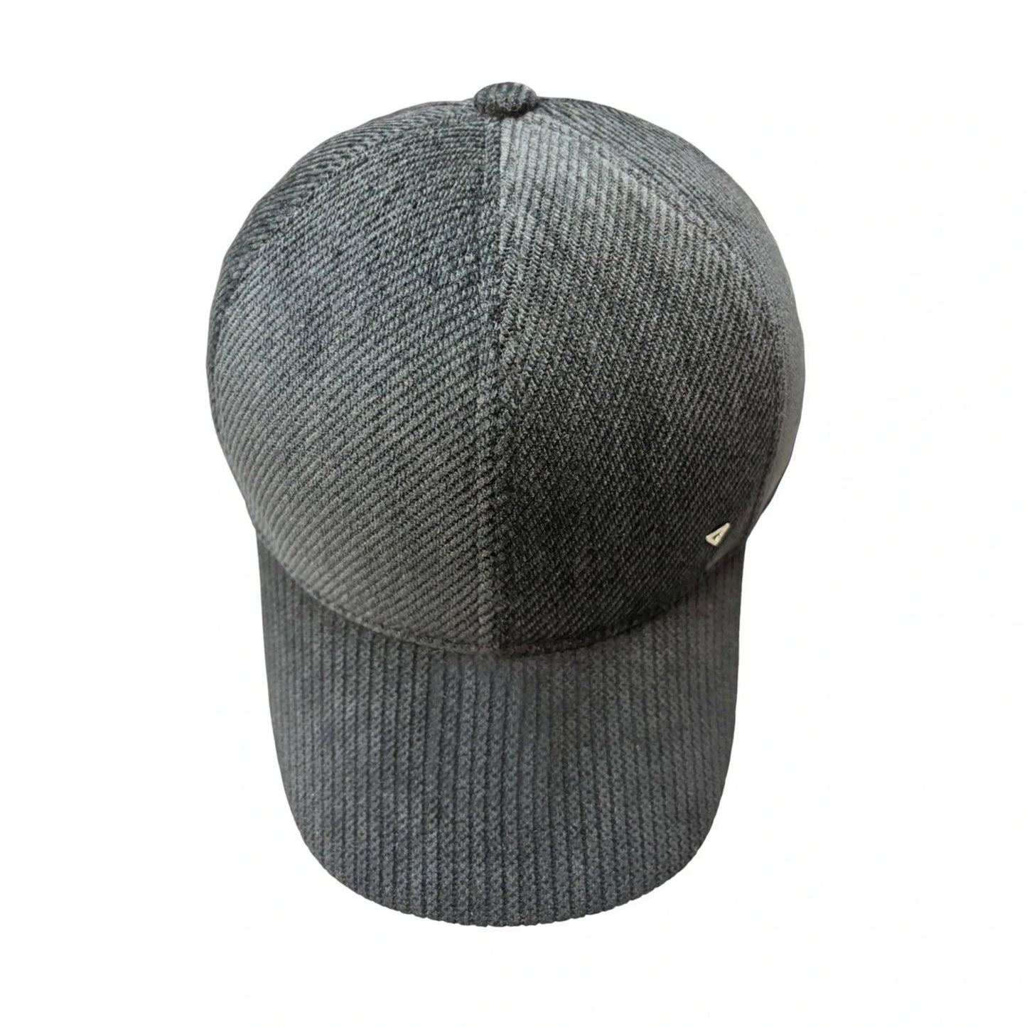 Baseball Cap | Diagonal Texture Panel – Grey & Black