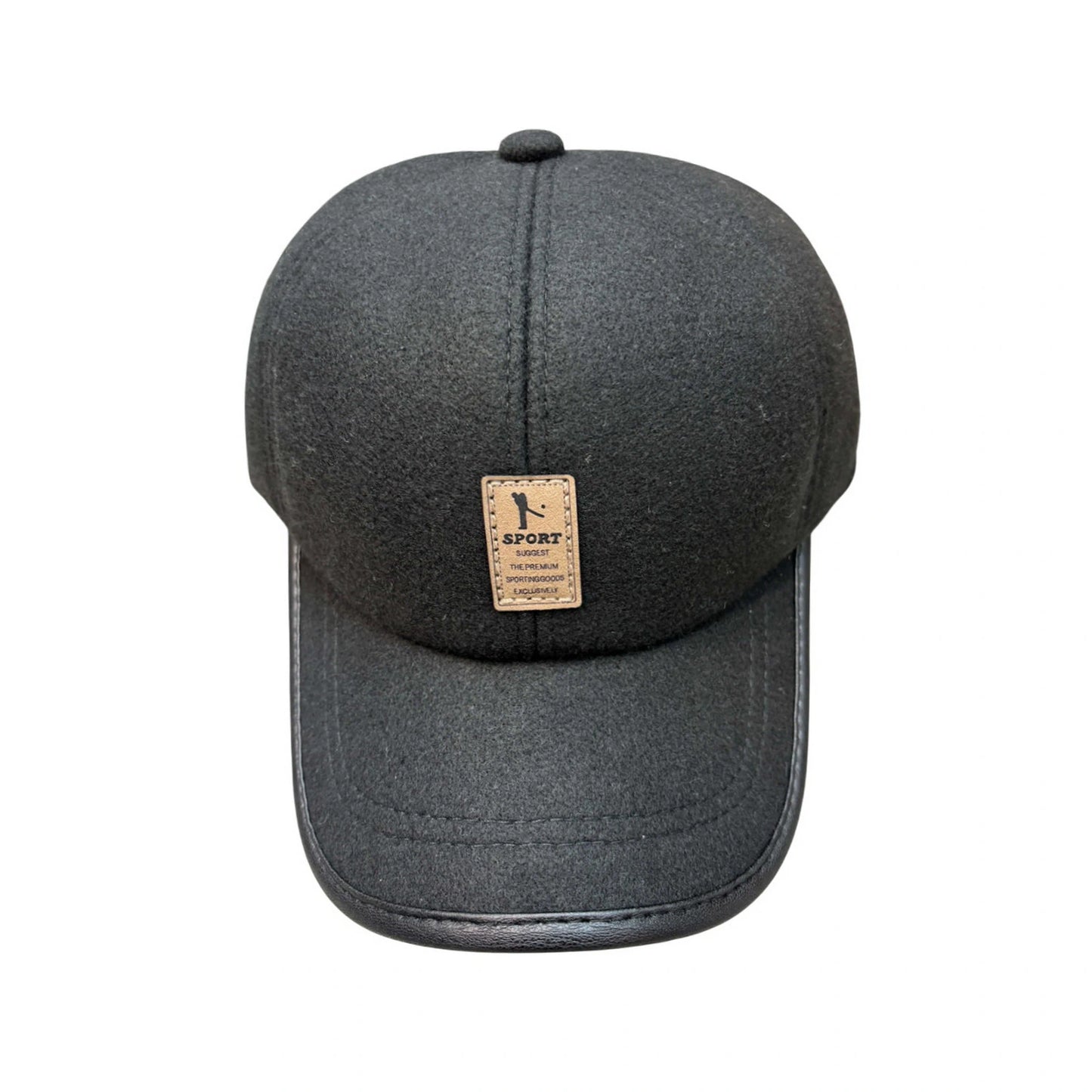 Baseball Cap | Minimalist Panel & Front Patch – Dark Grey