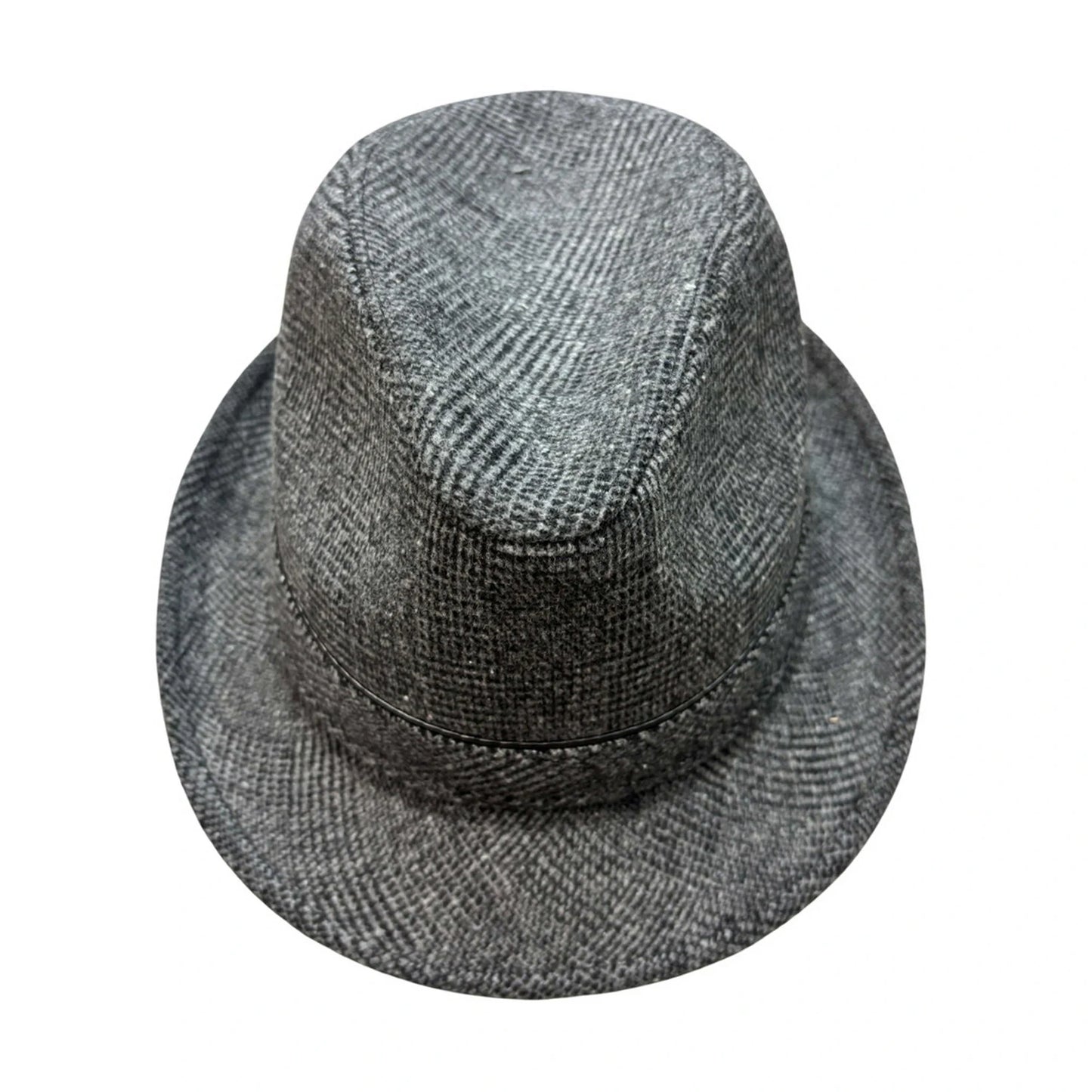 Trilby Hat | Sleek Contrast Band – Grey