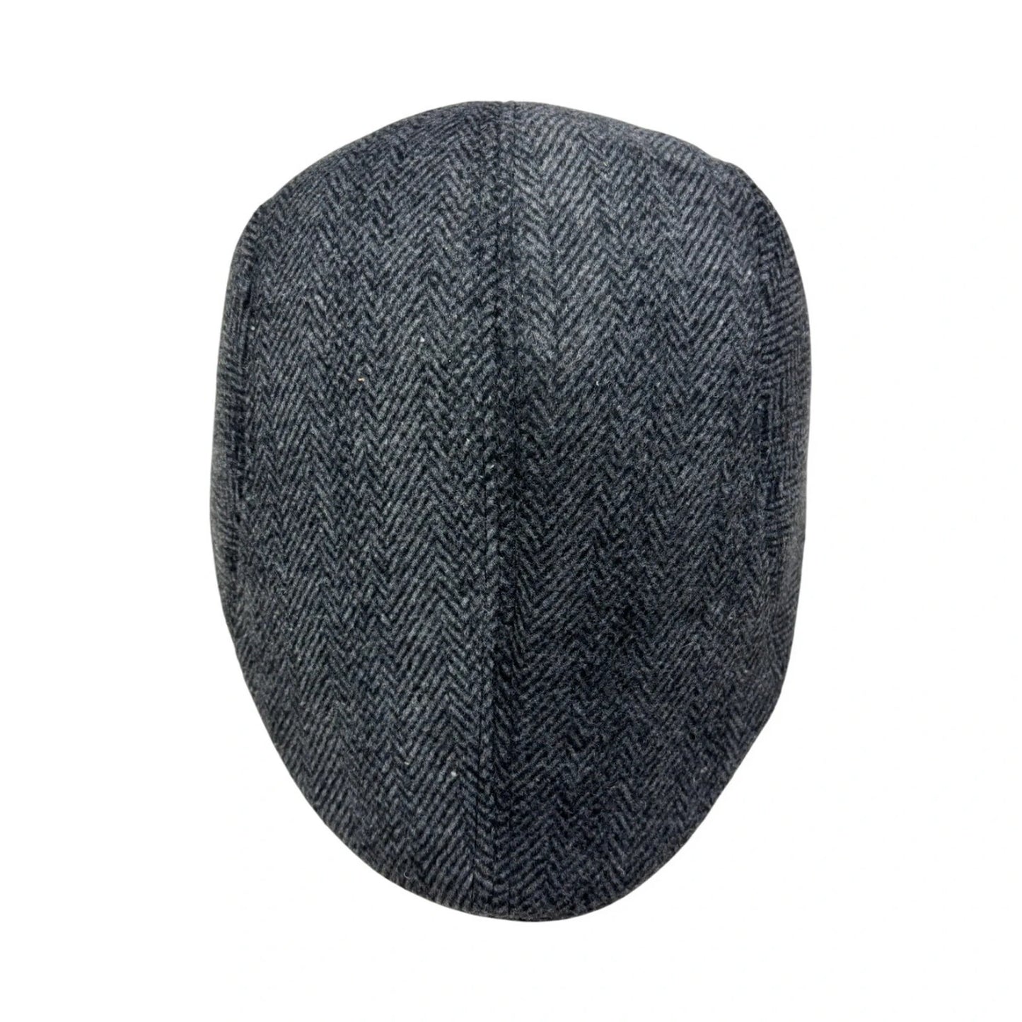Flat Cap | Dark Grey Herringbone Flat Cap – Dark Grey