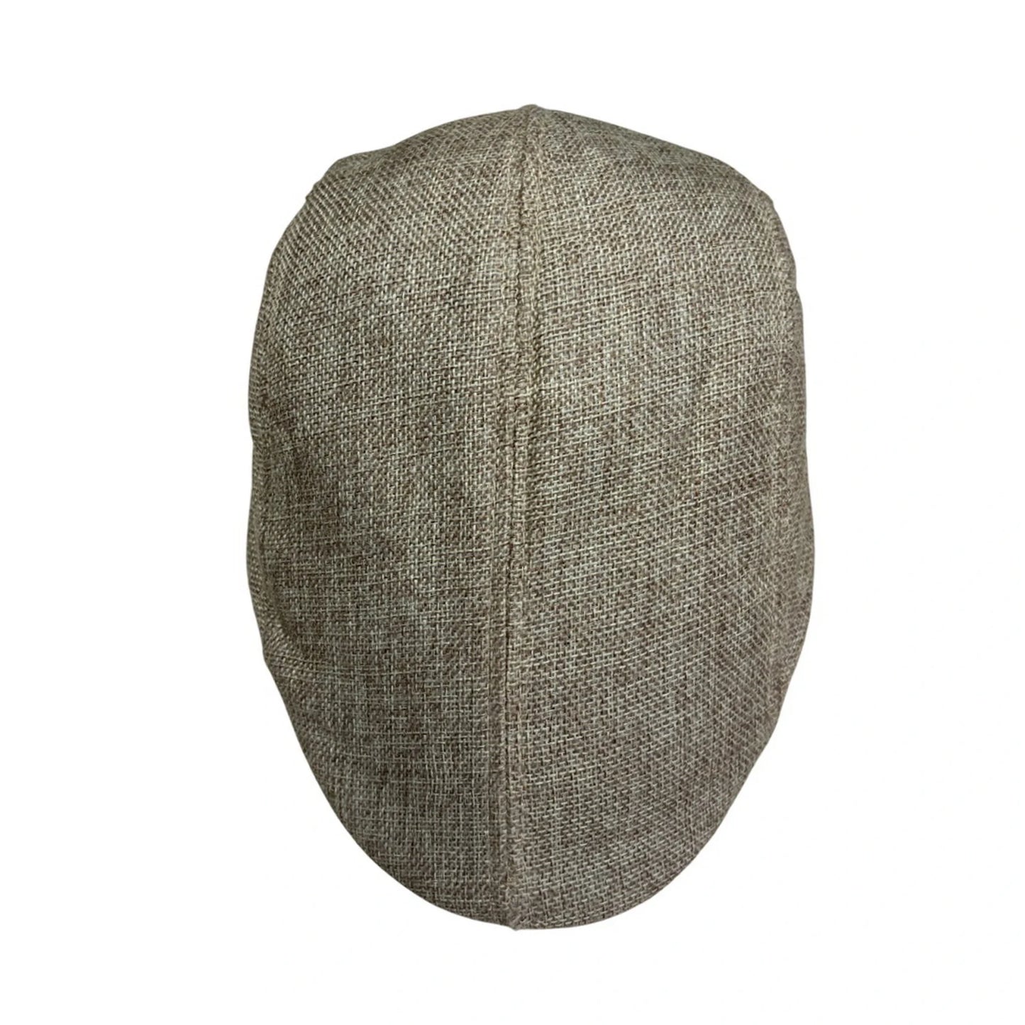 Flat Cap | Linen-Like Texture Design – Beige