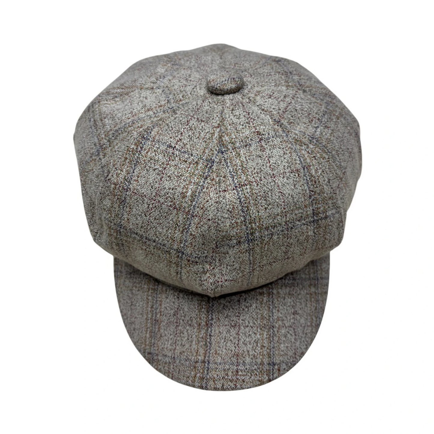 Fashion Hat | Beige Plaid Newsboy Cap – Beige