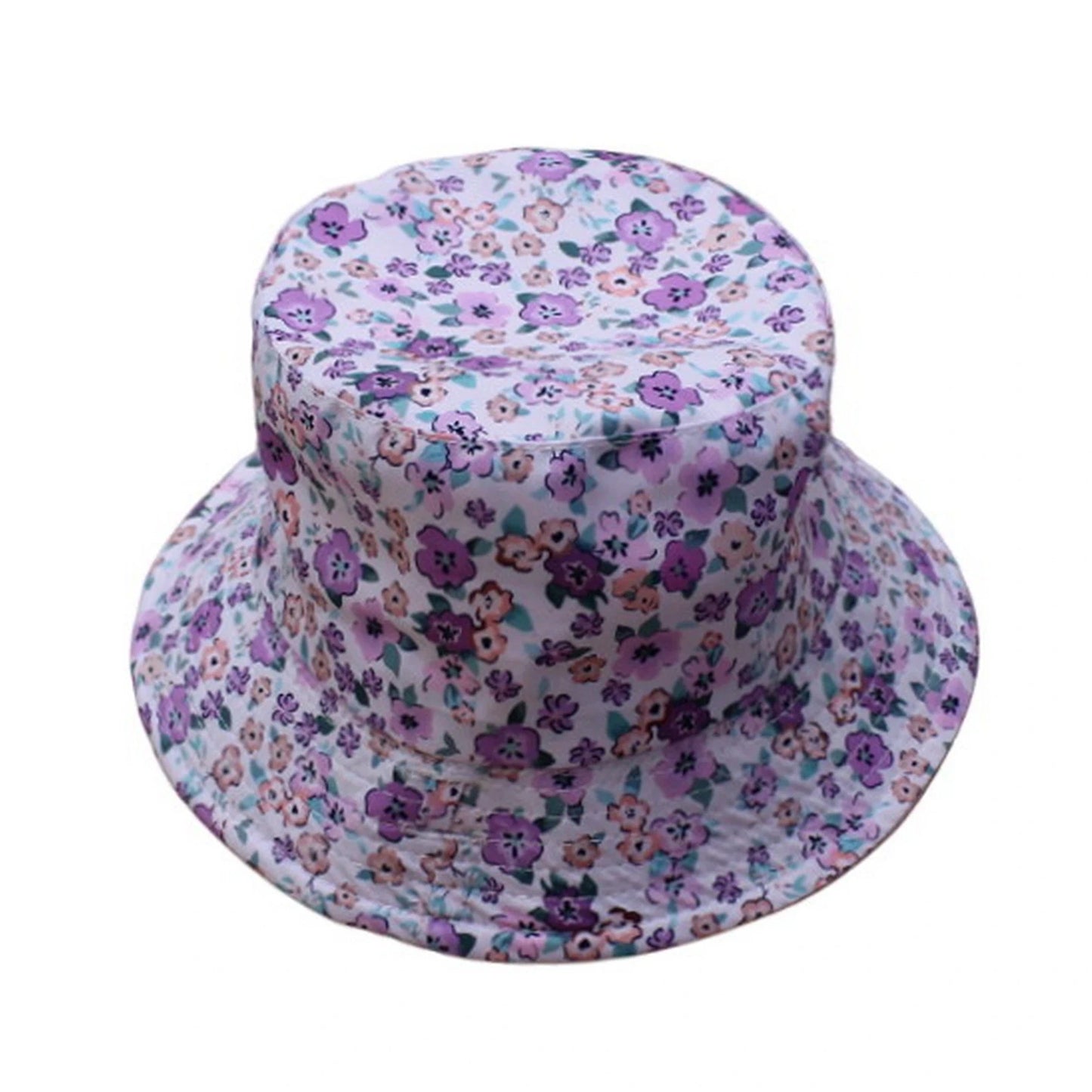 Patterned Bucket Hat | Kids Lilac Ditsy Floral Print – Purple