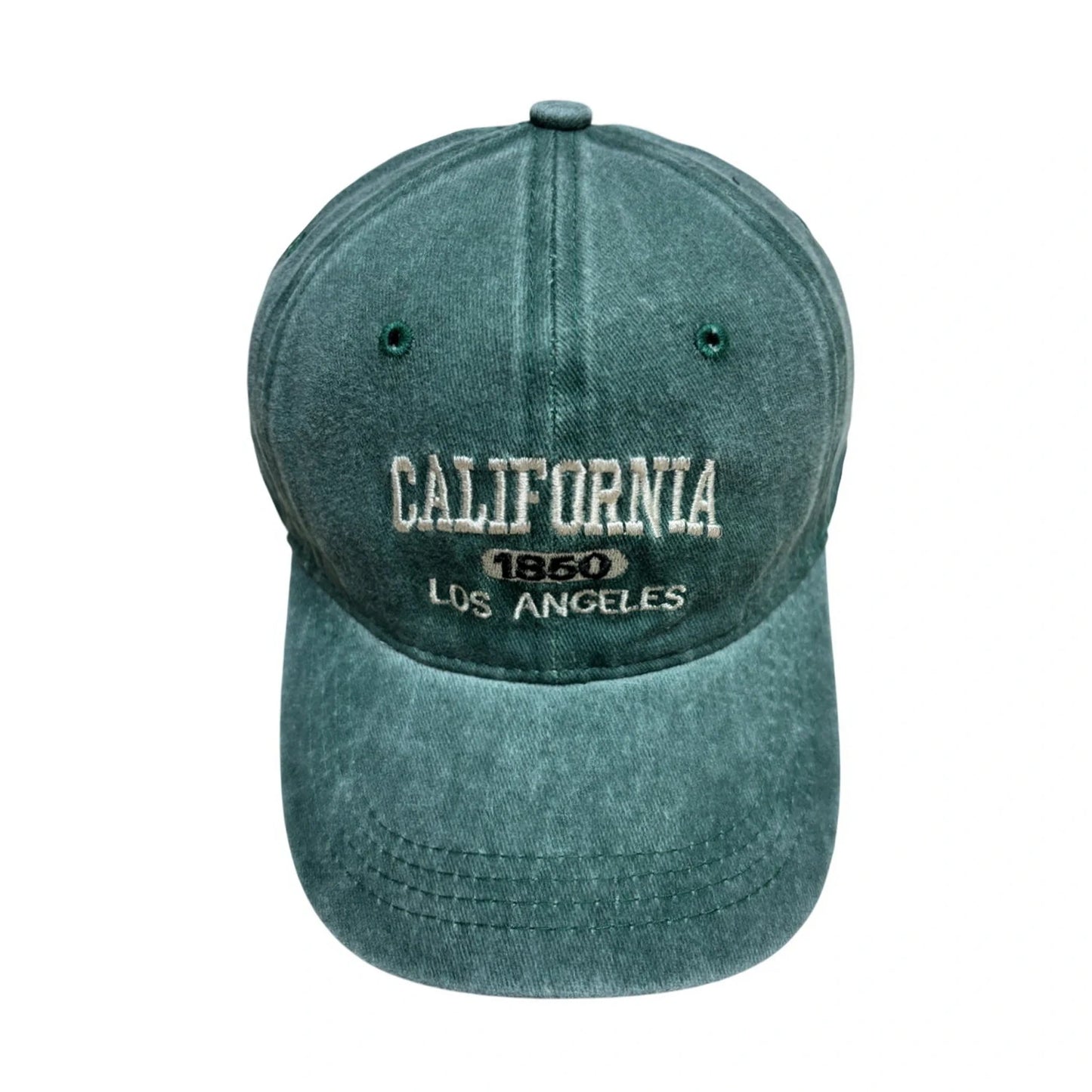 Baseball Cap | Vintage Washed & Classic Lettering – Green