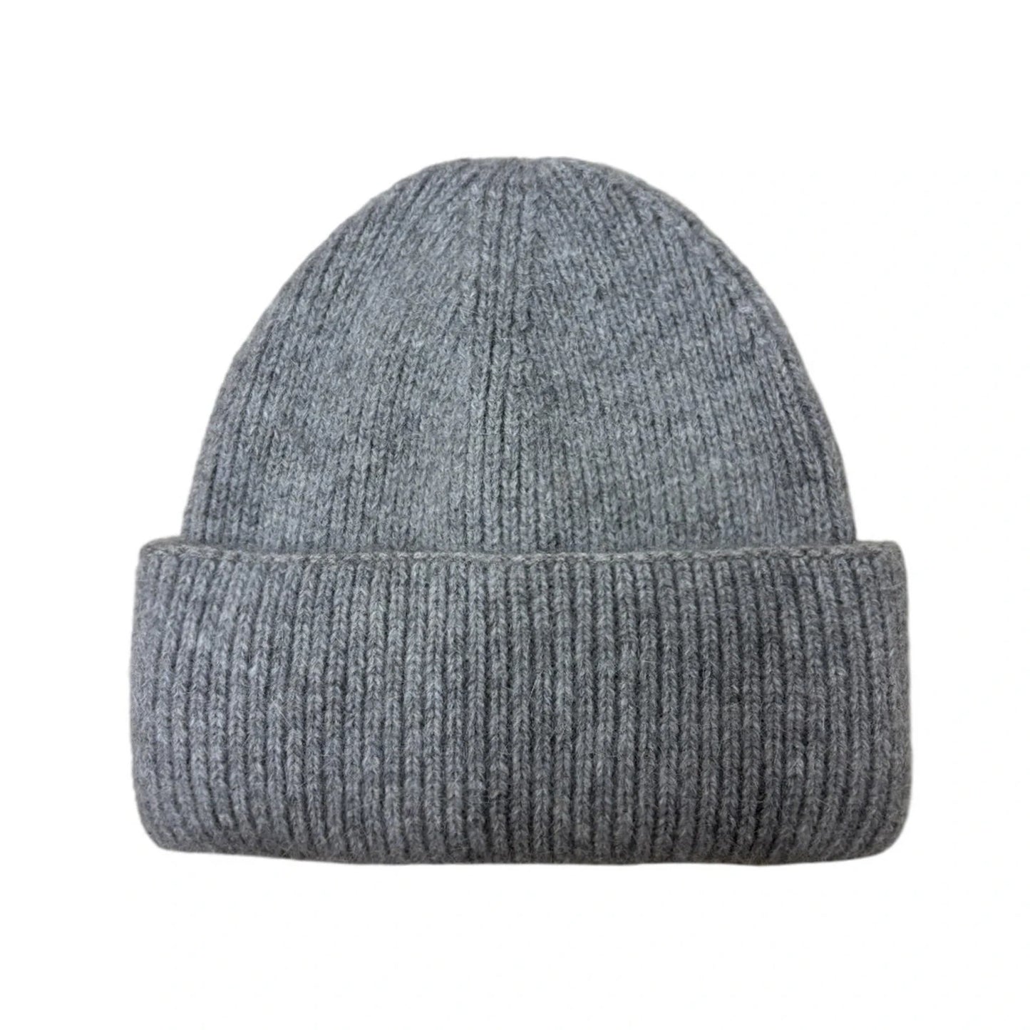 Ski Hat | Ribbed Knit Cuff Beanie – Grey