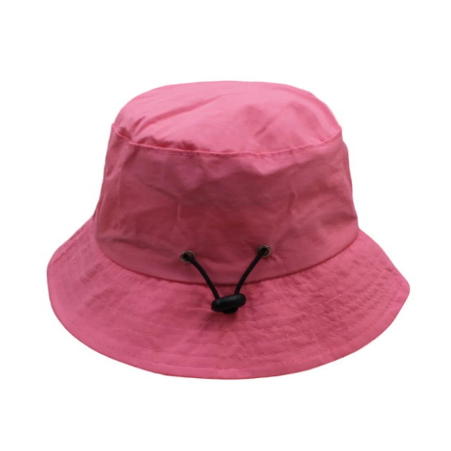 Bucket Hat | Kids Drawstring Solid Color Design – Hot Pink