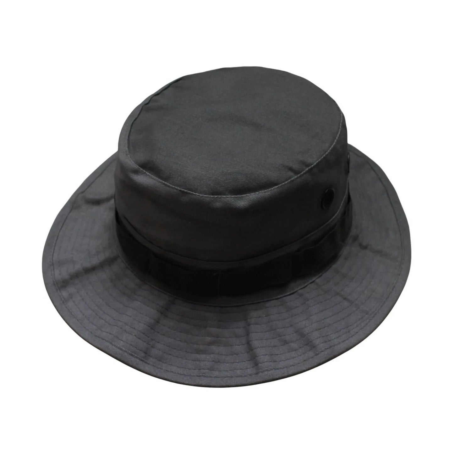 Aussie Hat | Wide-Brim Convertible with Ventilation & Braided Trim – Deep Grey