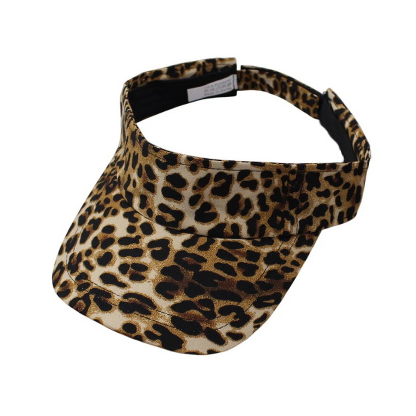 Visor Cap | Leopard Pattern Design – Brown