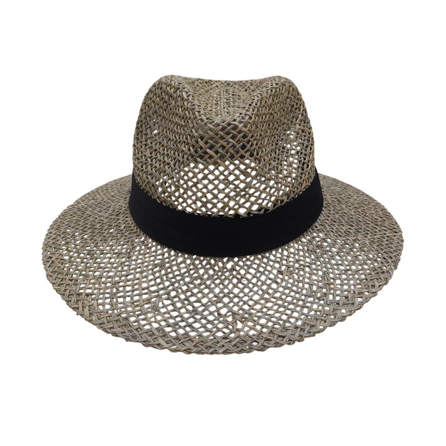 Straw Fedora Hat | Hollow Woven - Natural