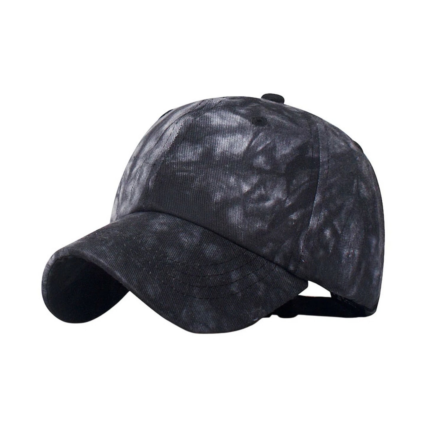 Patterned Baseball Cap | Tie Dye Style - Black