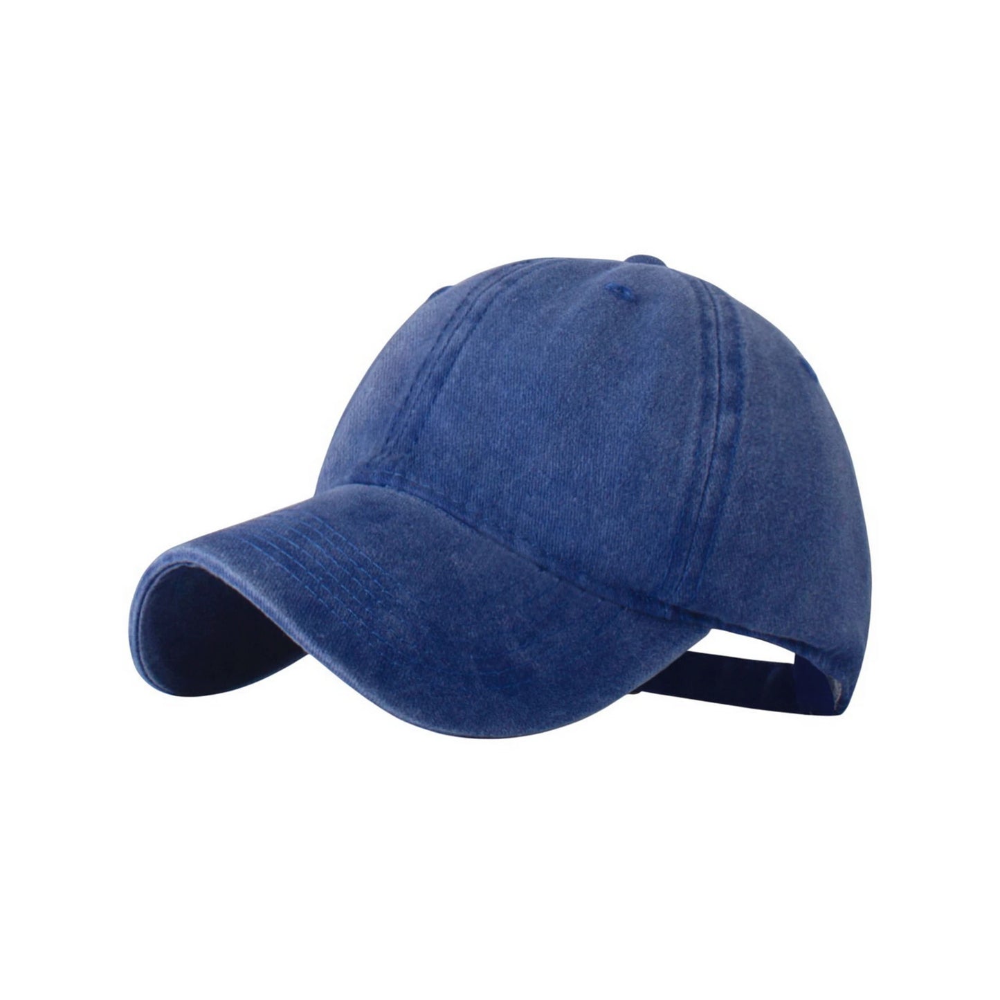 Plain Cotton Baseball Cap | Vintage Washed Cotton – Washed Royal Blue
