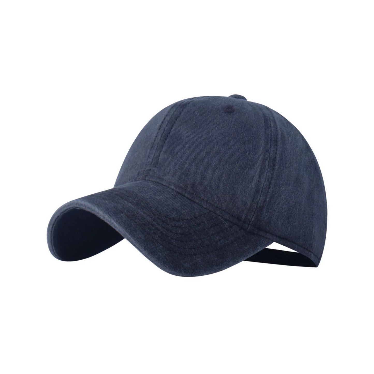 Plain Cotton Baseball Cap | Vintage Washed Cotton – Washed Navy Blue