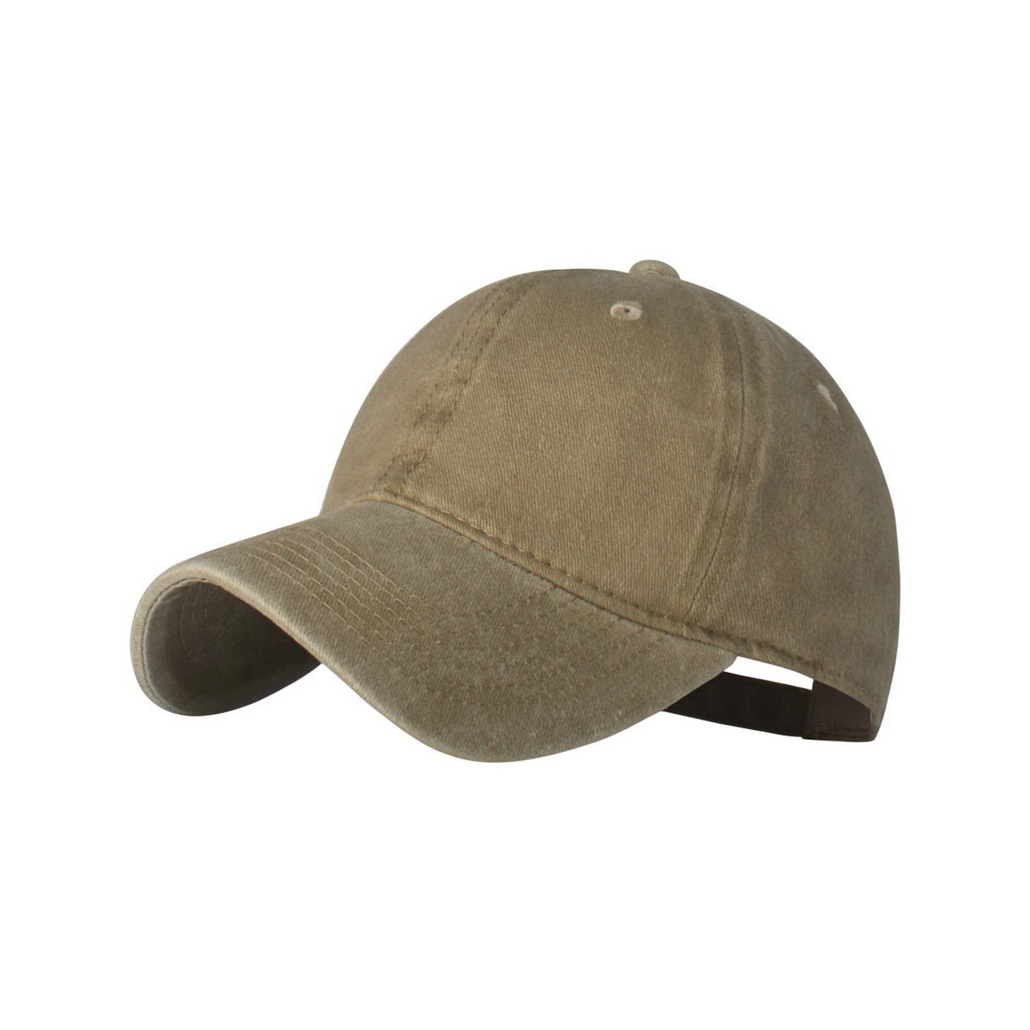 Plain Cotton Baseball Cap | Vintage Washed Cotton – Washed Khaki