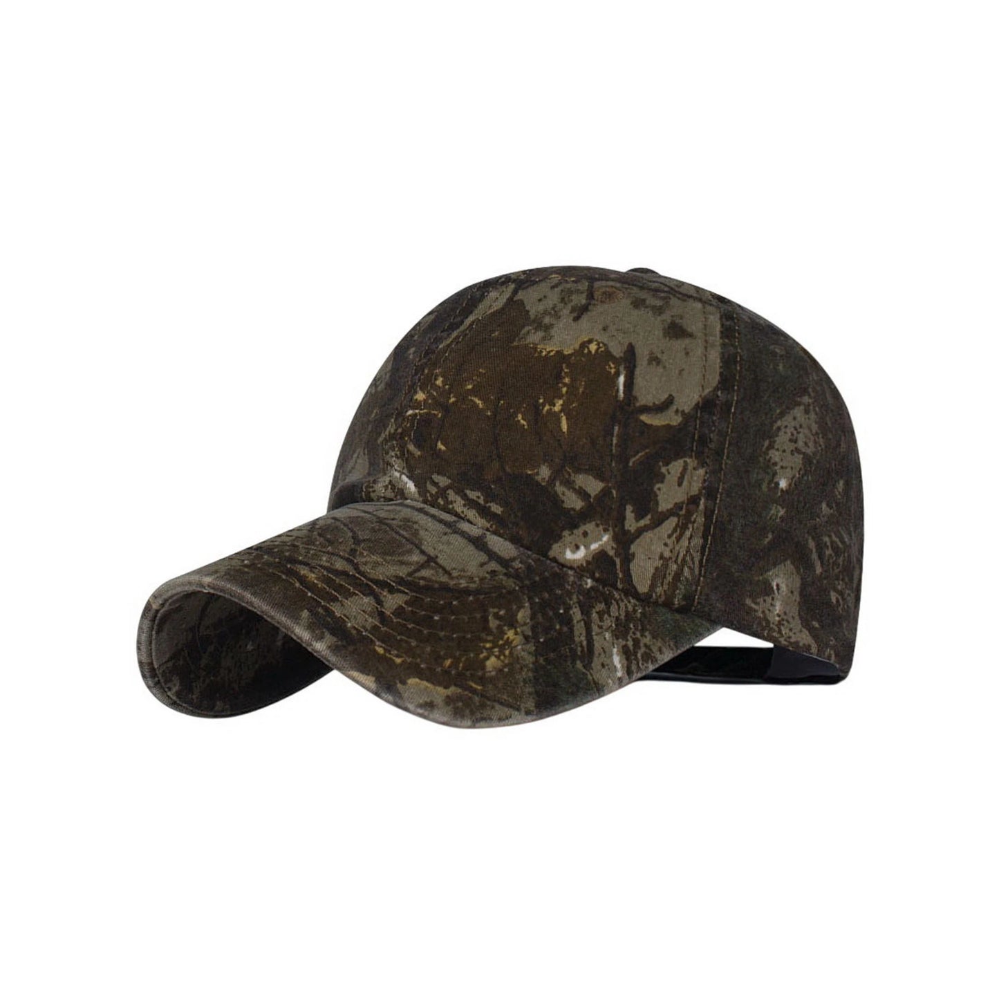 Camo Baseball Cap | Tree Bark Print – Brown & Green