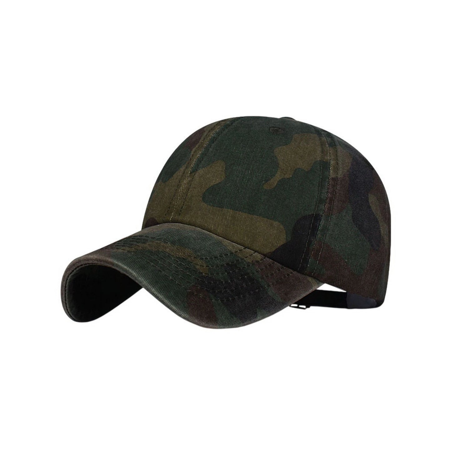 Camo Baseball Cap | Classic Woodland Print – Green