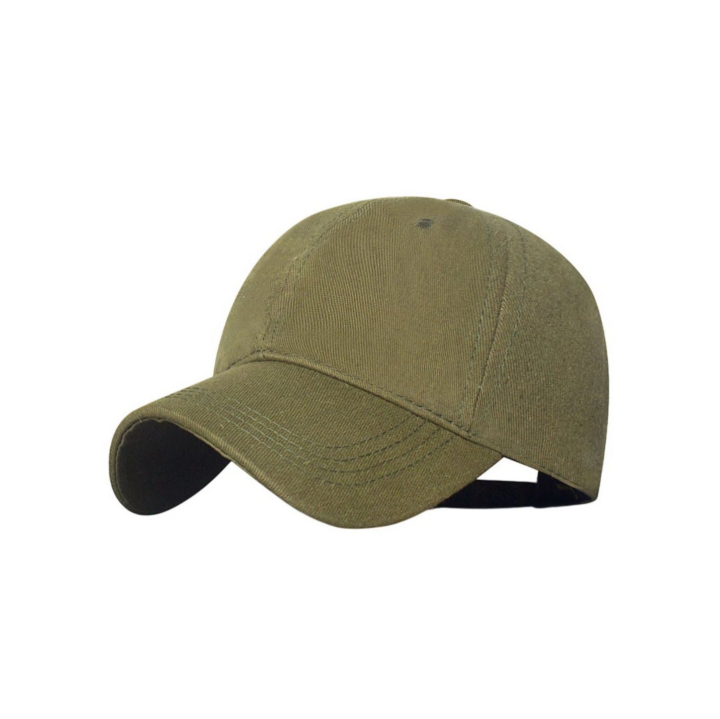 Plain Cotton Baseball Cap | Classic Cotton Basic – Olive Green