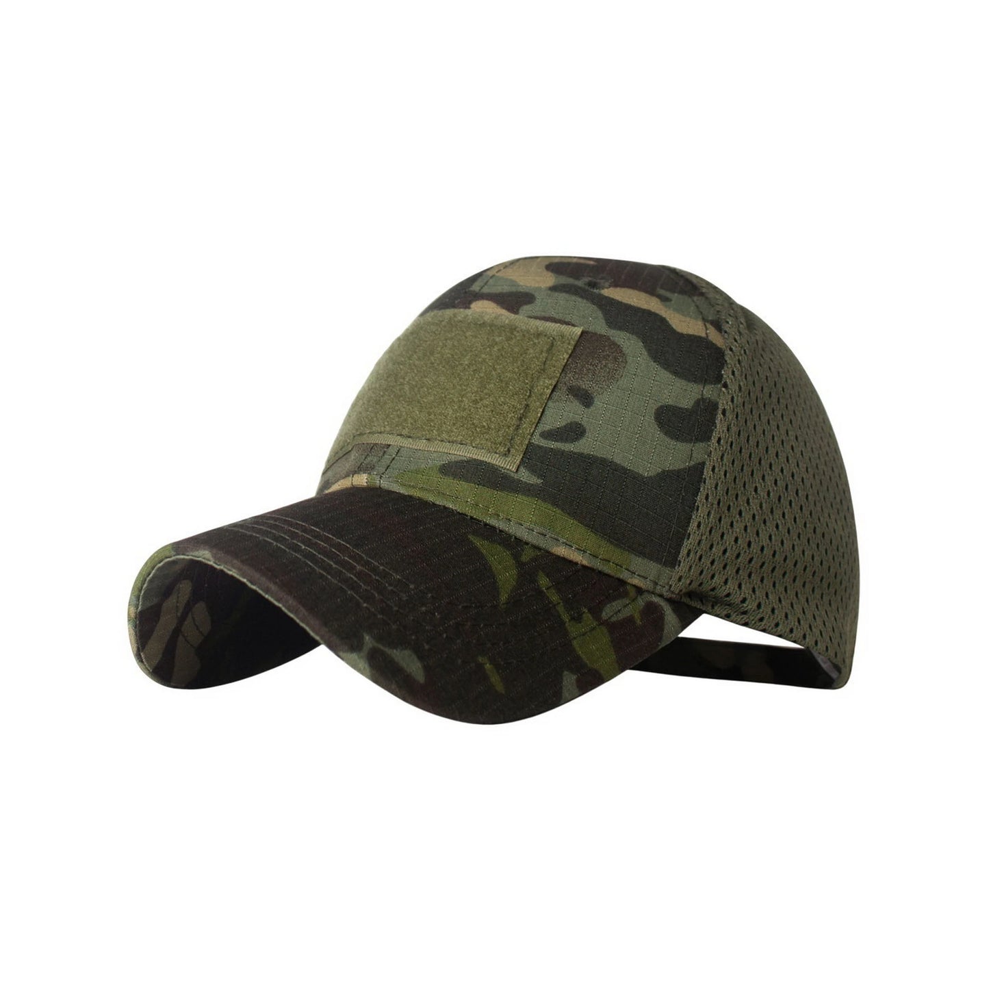 Camo Baseball Cap | Jungle Print with Hook-and-Loop Patch – Green & Brown