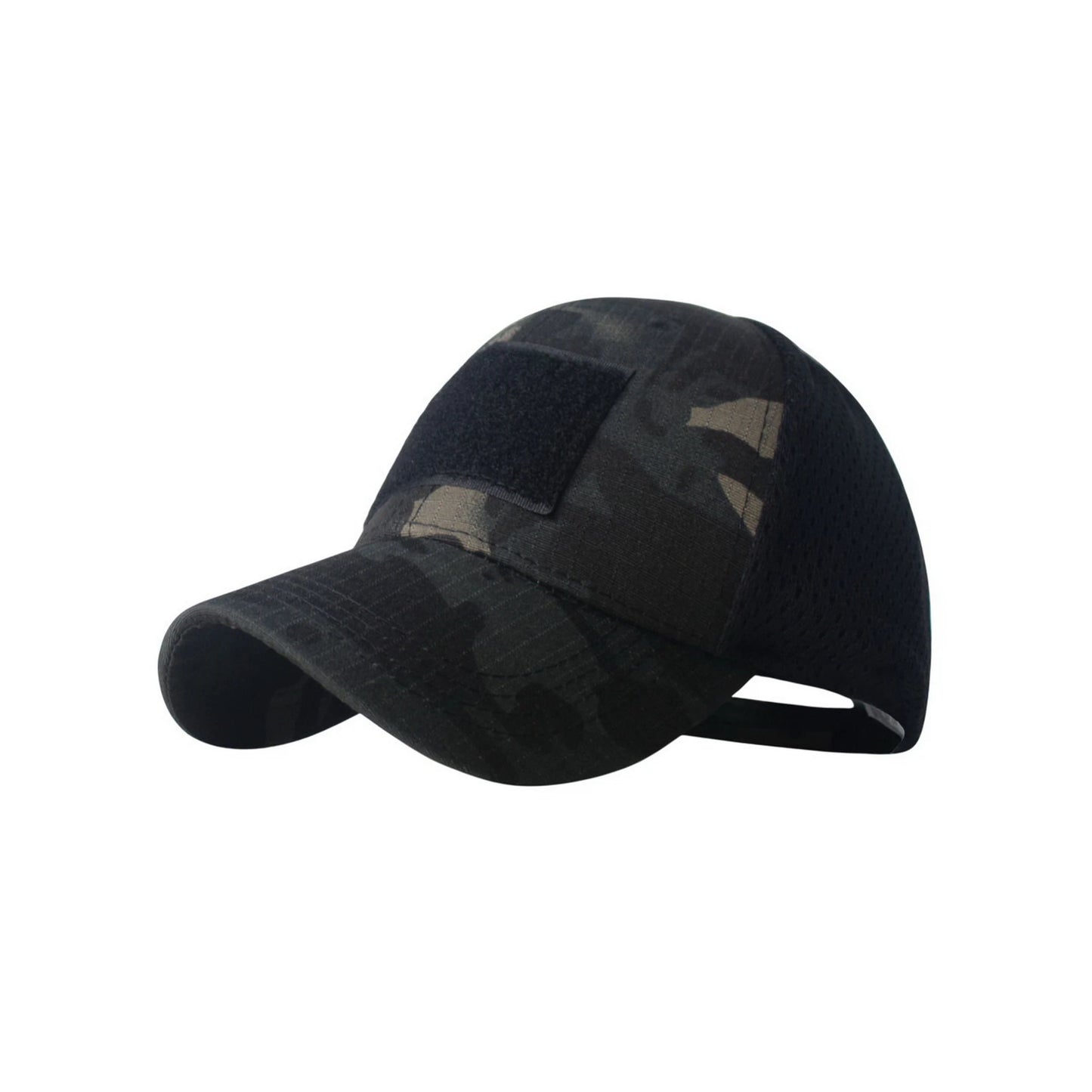 Camo Baseball Cap | Urban Camo Print with Hook-and-Loop Patch – Black & Green