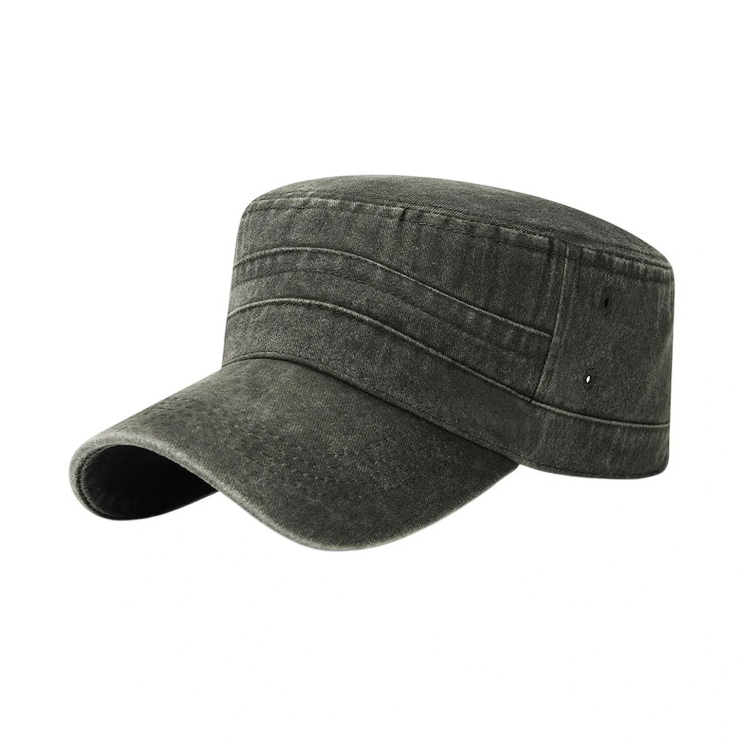 Cadet Cap | Washed Vintage Style Design – Dark Green