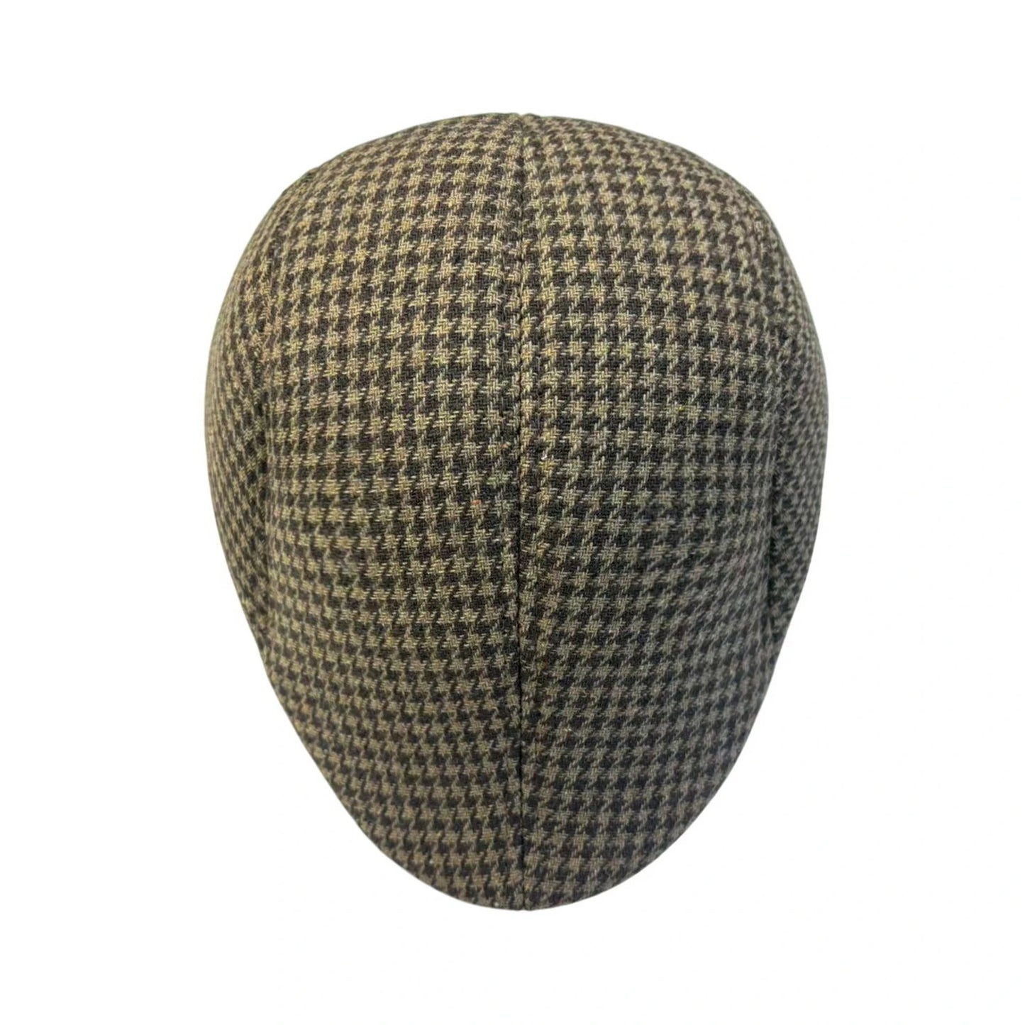Flat Cap | Timeless Houndstooth Pattern – Brown & Black