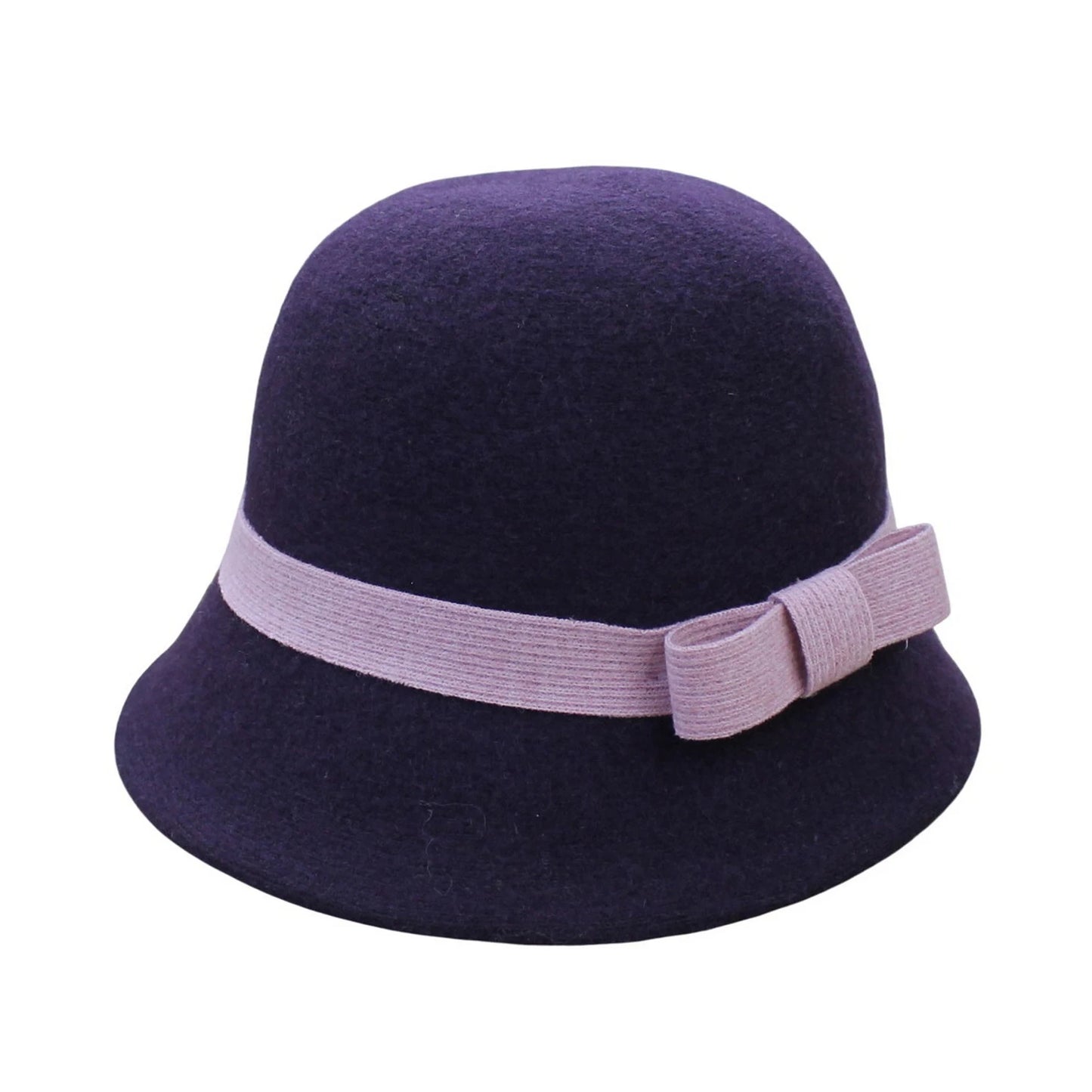 Fashion Hat | Matching Bow Detail – Deep Purple