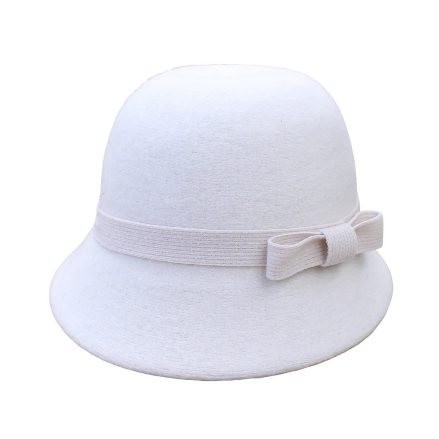 Fashion Hat | Matching Bow Detail – White