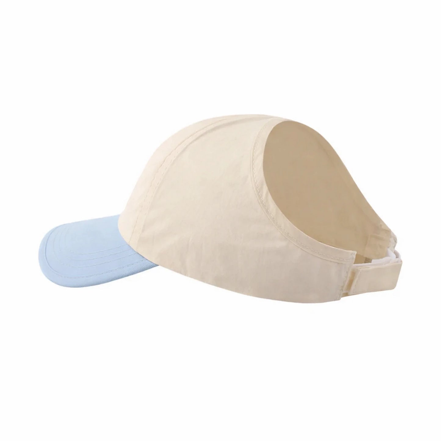 Patterned Baseball Cap | Kids Orange Embroidery - Cream & Blue