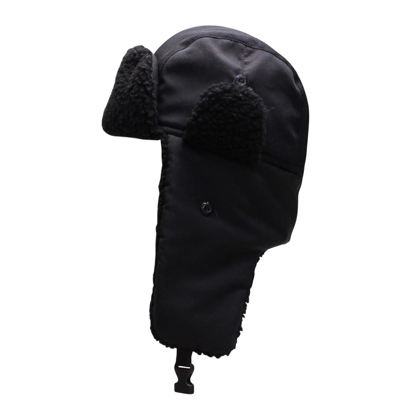 Trapper Hat | Plush Ear Flap Winter Design – Black