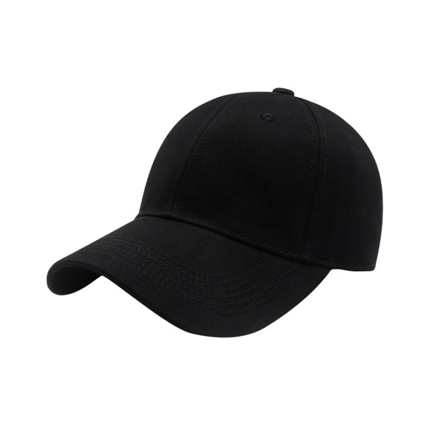 Plain Cotton Baseball Cap | Soft Cotton Basic – Black
