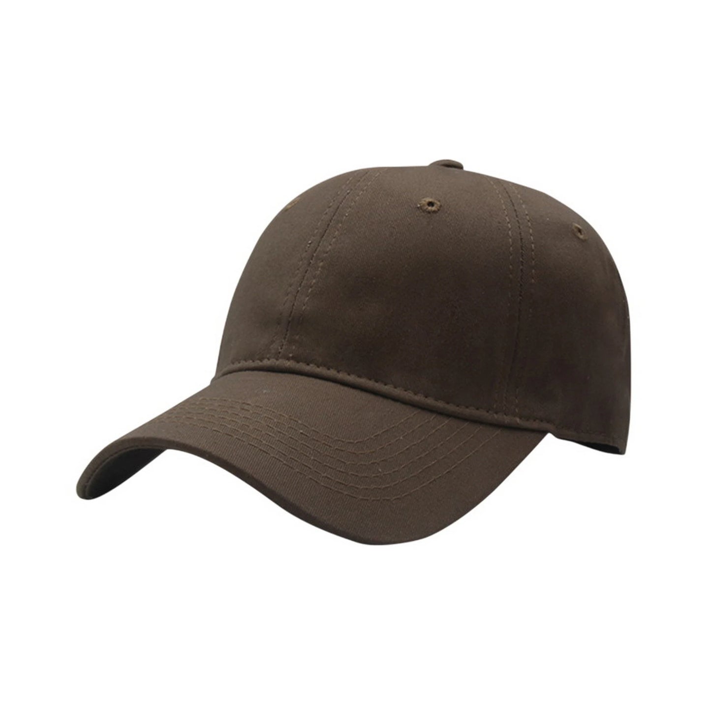 Plain Cotton Baseball Cap | Soft Cotton Basic – Medium Brown