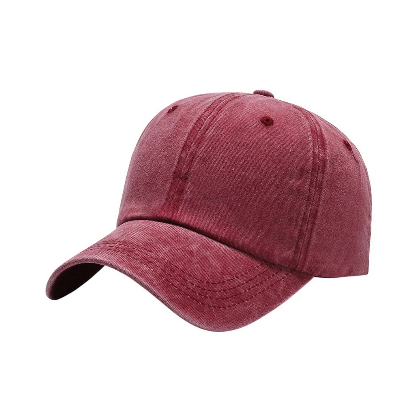 Plain Cotton Baseball Cap | Vintage Washed Cotton – Burgundy