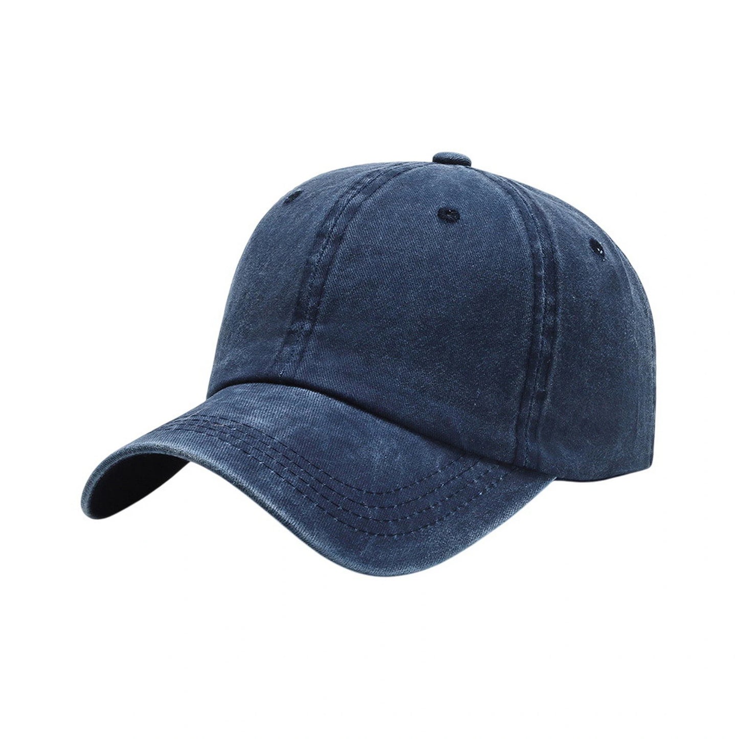 Plain Cotton Baseball Cap | Vintage Washed Cotton – Denim Blue