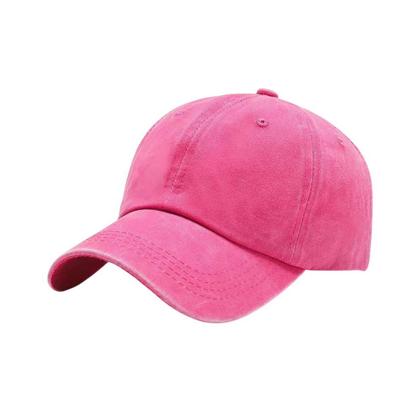 Plain Cotton Baseball Cap | Vintage Washed Cotton – Hot Pink