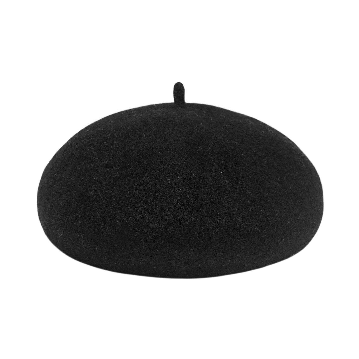 Fashion Hat | Classic Wool Blend Beret – Black