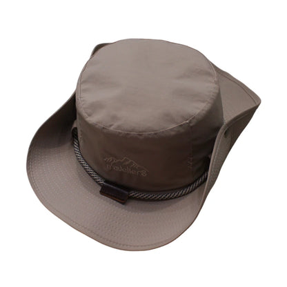 Aussie Hat | Wide-Brim Convertible with Embroidered Logo & Rope Trim – Khaki