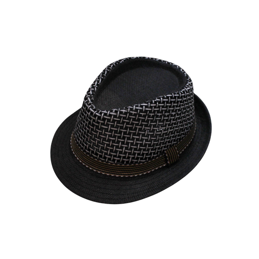 IGO2508316 Woven - Pattern Ribbon Trilby Hat