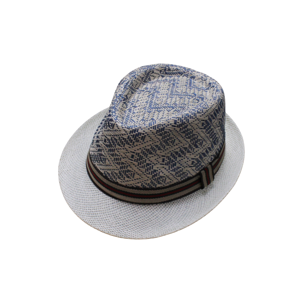 IGO2508317 Blue - Pattern Ribbon Trilby Hat