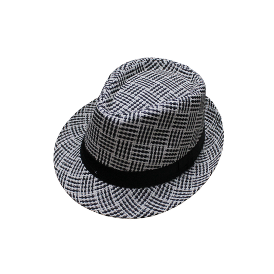 IGO2508318 Black - White Plaid Trilby Hat