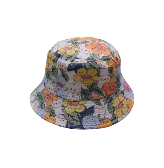 IGO2508338 Flower and Bunny Printed Bucket Hat