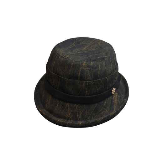 IGO2508256 Gold - Patterned Ribbon Logo Fashion Hat