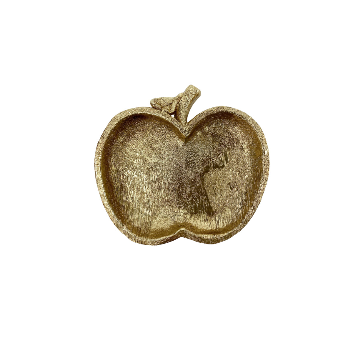 【Pre-order: 30-day lead time | MOQ: 120 units】Gold - Toned & Silver - Toned Apple - Shaped Resin Trays | Artistic Home Collection