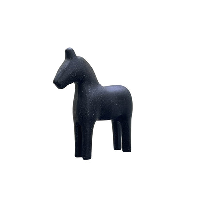 【Pre-order: 30-day lead time | MOQ: 120 units】Minimalist Resin Horse Sculpture | Black/White | Artistic Home Collection