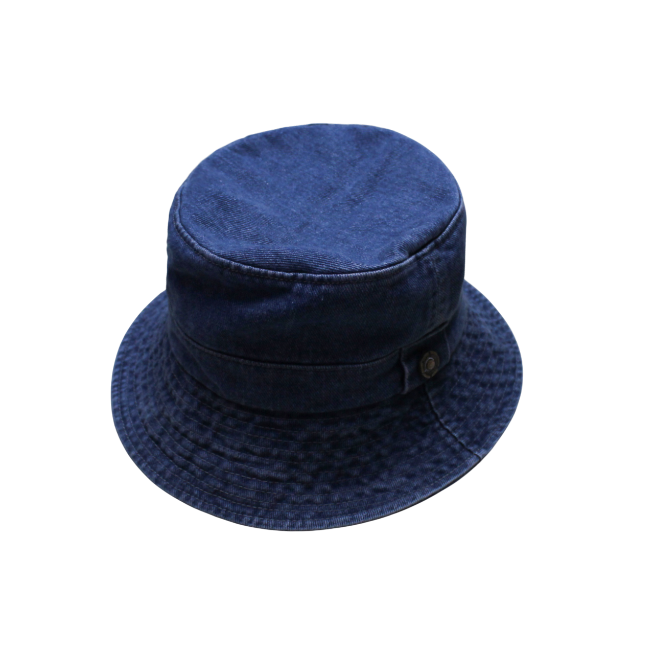 IGO2508359 Button - Decorated Denim Blue Bucket Hat