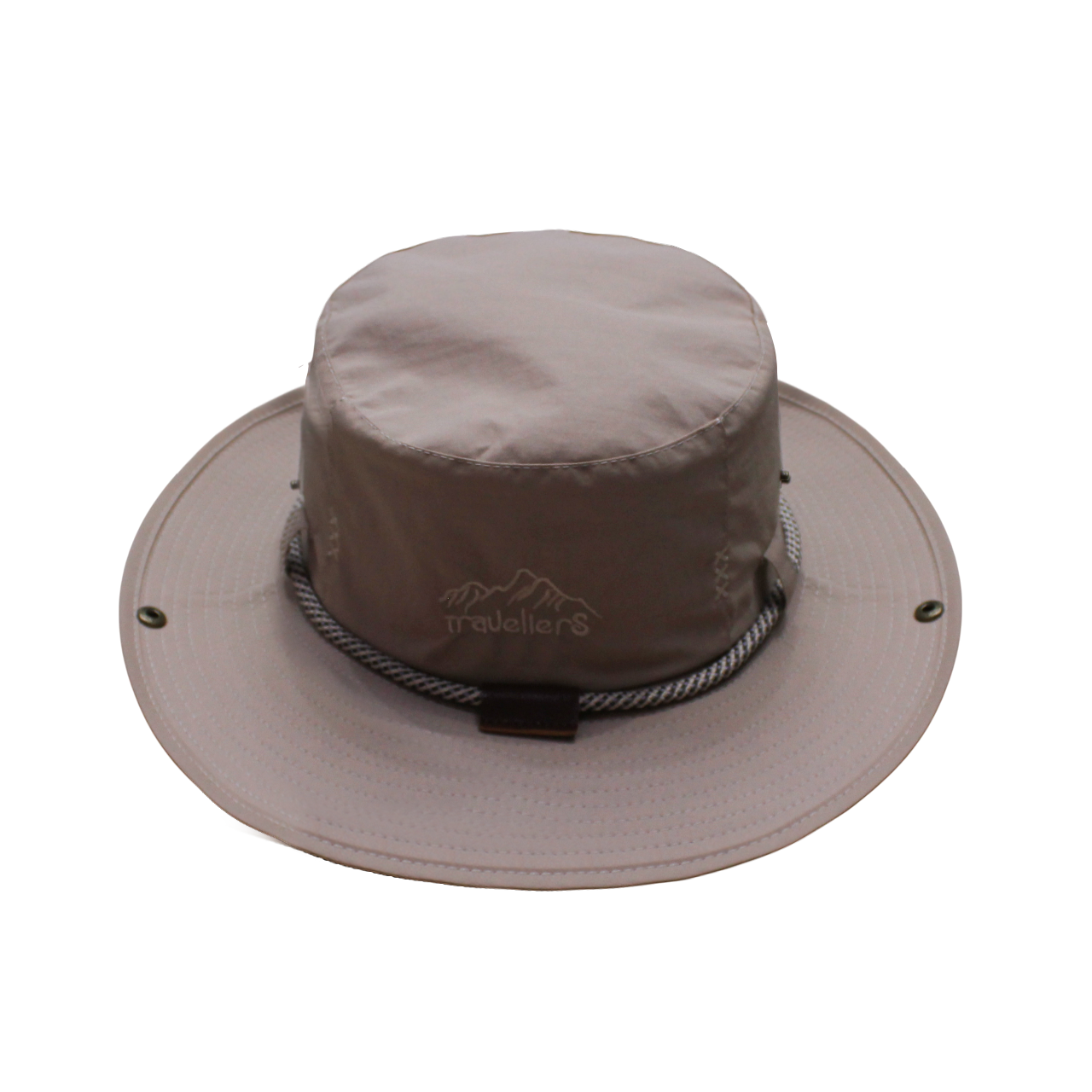 IGO2508365 Rope - Decorated Light Brown "travellers" Bucket Hat