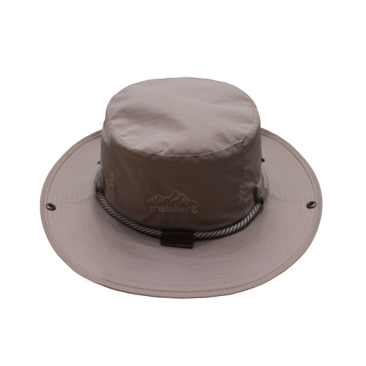 IGO2508365 Rope - Decorated Light Brown "travellers" Bucket Hat