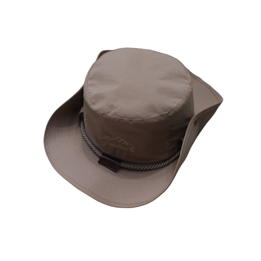 IGO2508365 Rope - Decorated Light Brown "travellers" Bucket Hat