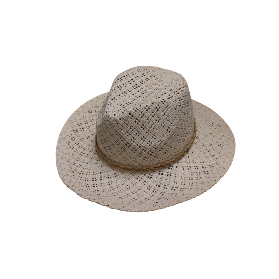 IGO2508387 Hemp Rope Decorated Straw Fedora Hat