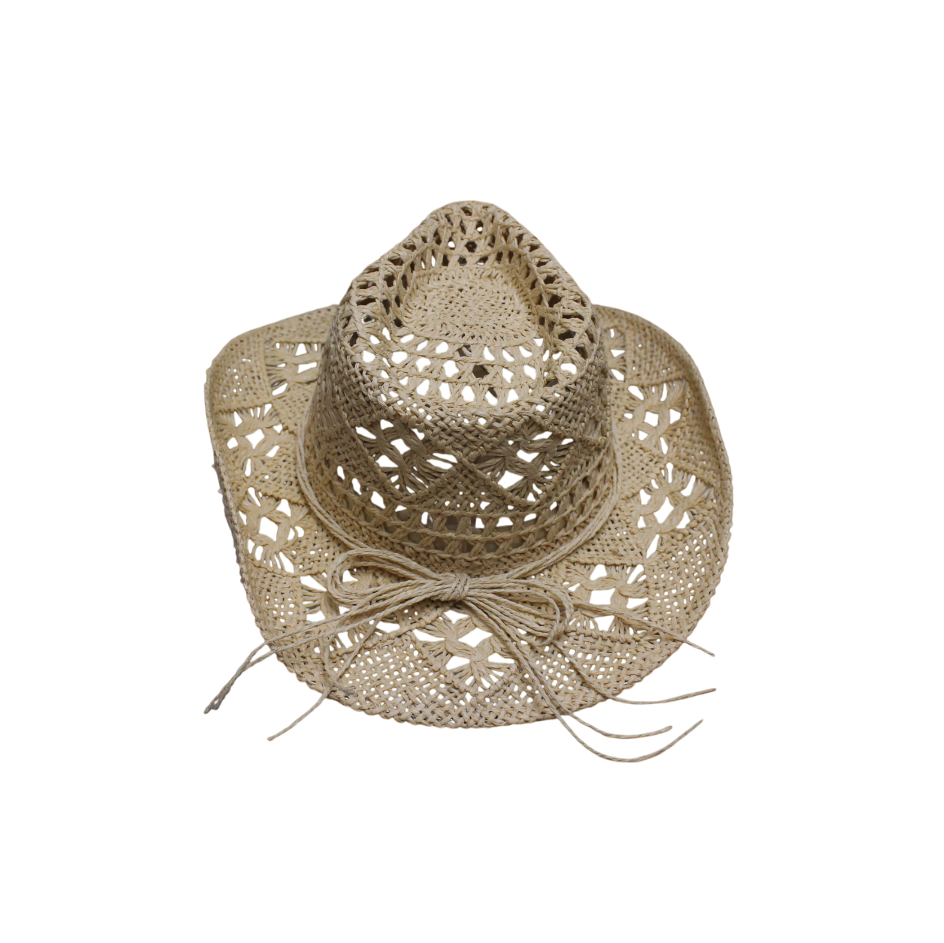 IGO2508390 Hollow - Out Woven Straw Fedora Hat